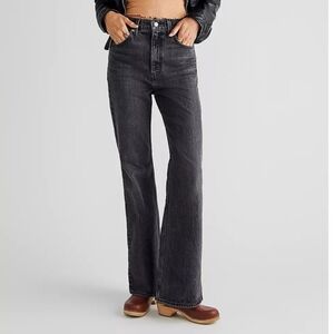 Levis Premium Women's High Rise 70s Flare Black Gray Jeans 29